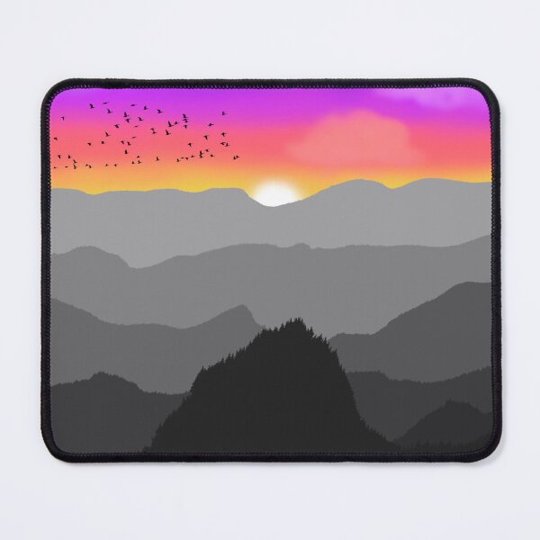 Item preview, Sunset and mountains designed and sold by TrendyArtPrints.
