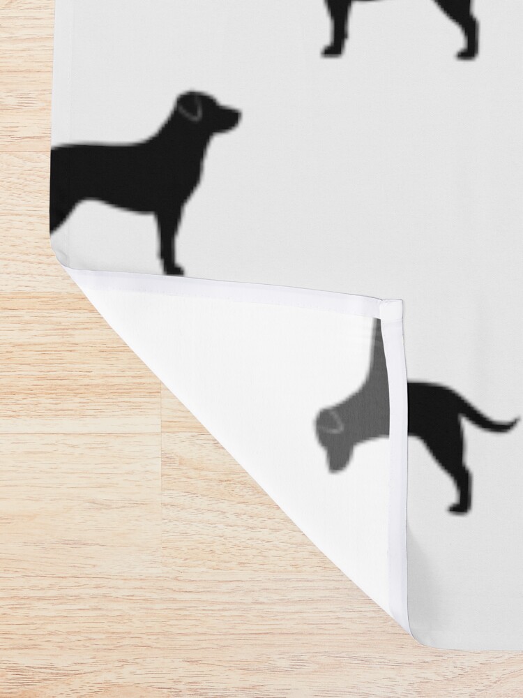 Alternate view of Black Labrador Retriever Silhouette(s) Shower Curtain