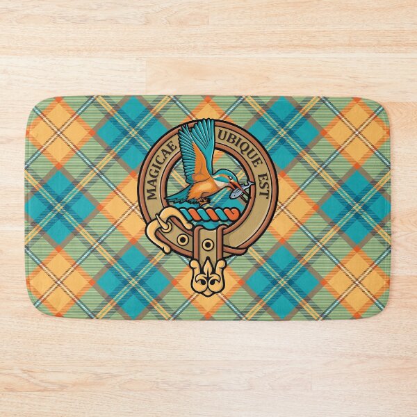 Item preview, Kingfisher Crest over Tartan designed and sold by sifis.