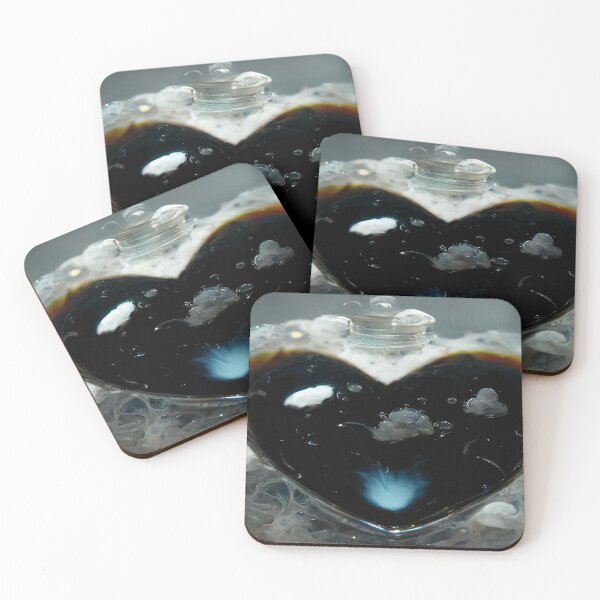 Item preview, Black Broken Heart Art in Sunset /  Broken Hearts Unwind Designs designed and sold by Unwind-Art-Work.