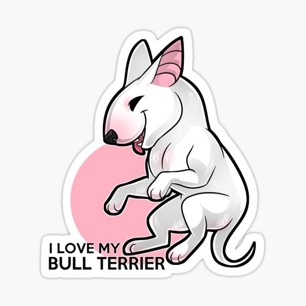 Item preview, I Love My Bull Terrier! designed and sold by Draikinator.