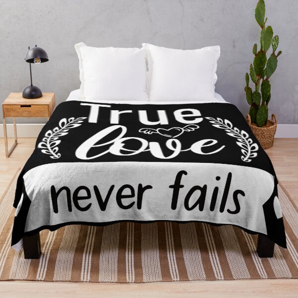 Item preview, True Love Never Fails Quote designed and sold by BlueZenStudio.