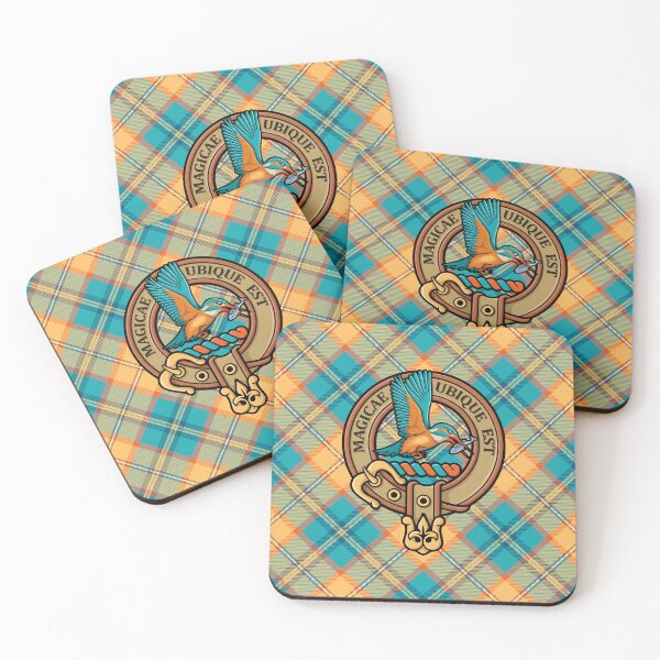 Item preview, Kingfisher Crest over Tartan designed and sold by sifis.
