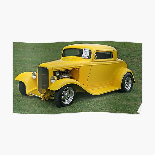 Yellow Hot Rod Poster