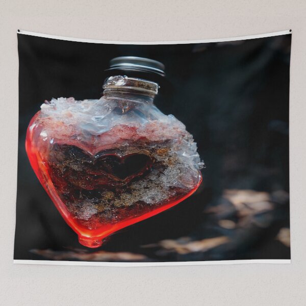 Item preview, Broken Frozen Heart Art In A Bottle  /  Broken Hearts Unwind Designs designed and sold by Unwind-Art-Work.