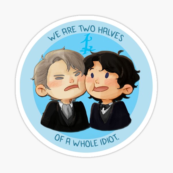 zwei Hälften Sticker