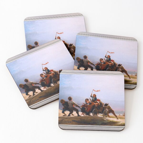 Item preview, Fröhliche Morgenfahrt by Johann Georg Meyer von Bremen Remastered Xzendor7 Classical Art Old Masters Reproductions designed and sold by Xzendor7 Digital Art Creations.