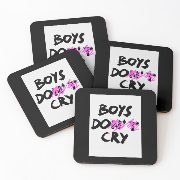 Item preview, BOYS DO CRY / BOYS DON'T CRY / Cool and Funny quotes white box designed and sold by DRK7DSGN.
