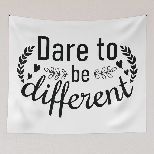 Item preview, Dare To Be Different Quote designed and sold by BlueZenStudio.