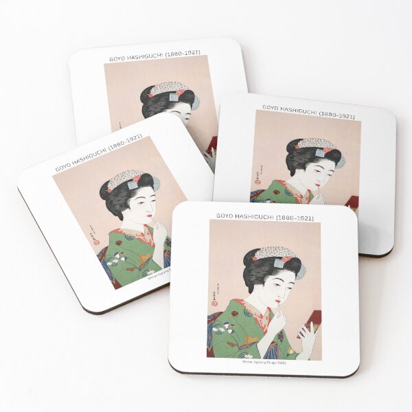 Item preview, Japanese woman applying rouge - Goyō Hashiguchi designed and sold by MagaliC.