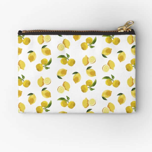Large digital lemons Zipper Pouch