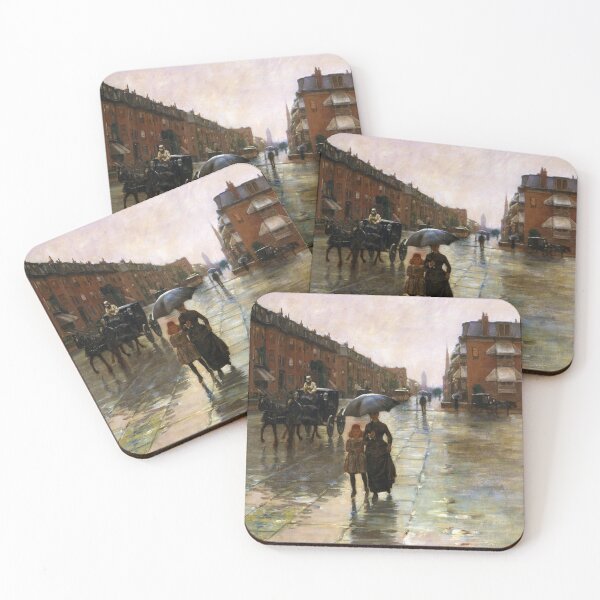 Item preview, Rainy Day, Boston by Childe Hassam (1885) designed and sold by allhistory.