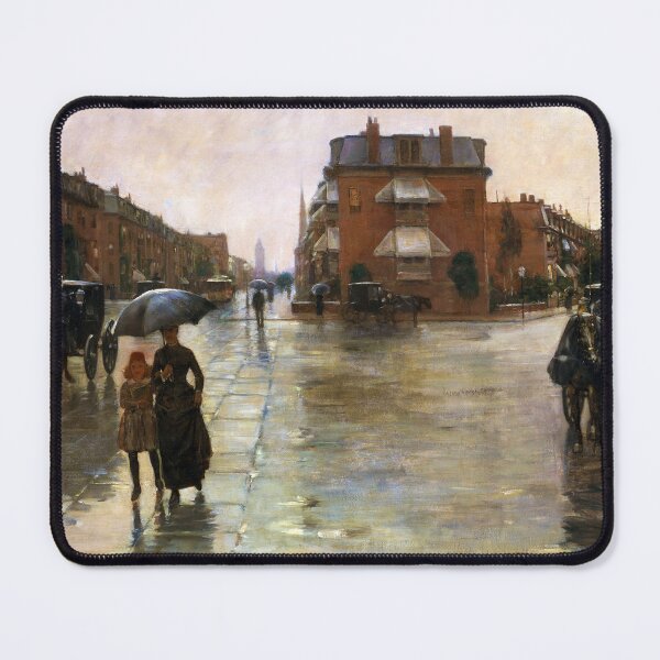 Item preview, Rainy Day, Boston by Childe Hassam (1885) designed and sold by allhistory.