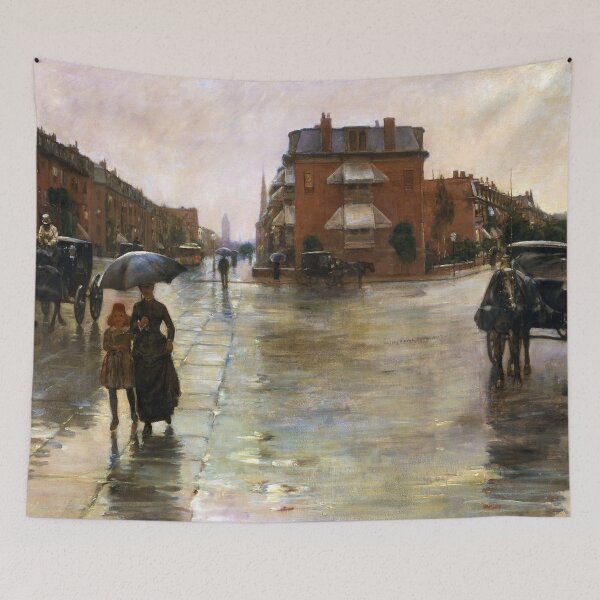 Item preview, Rainy Day, Boston by Childe Hassam (1885) designed and sold by allhistory.