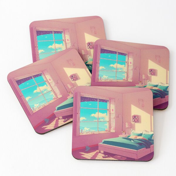 Item preview, Lo Fi Chill Bedroom Pink Cute Digital Painting - AI Generated Art designed and sold by Vault256.