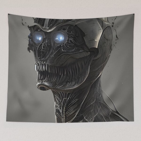 Item preview, Biomech steampunk alien horror head designed and sold by UDDesign.