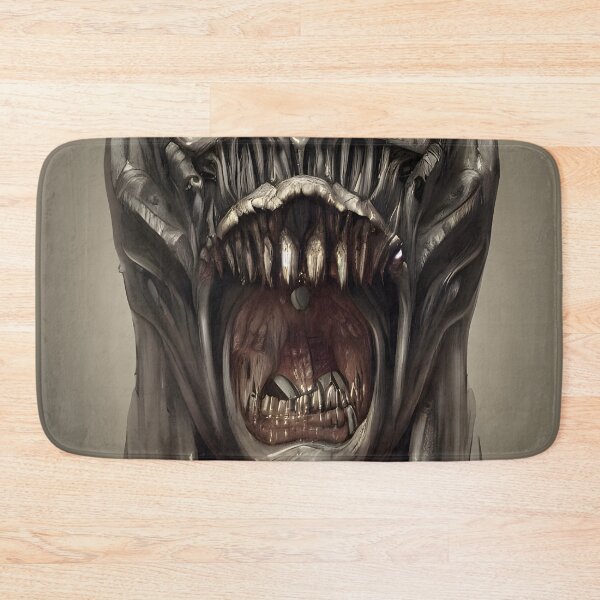 Item preview, Fantasy art painting of a biomech steampunk alien horror head designed and sold by UDDesign.