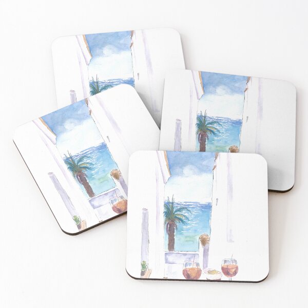 Item preview, Glimpse of the Mediterranean Sea in Small Alley Bar designed and sold by artshop77.