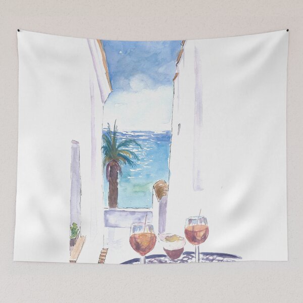 Item preview, Glimpse of the Mediterranean Sea in Small Alley Bar designed and sold by artshop77.