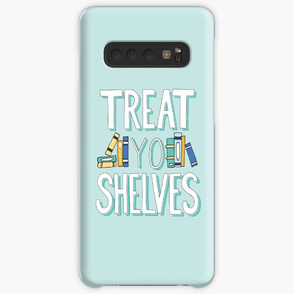 Treat Yo Shelves - Libro Nerd Quote - Azul Amarillo Funda rígida para Samsung Galaxy