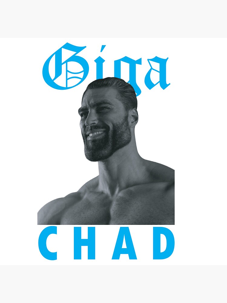 blonde chad, yes chad meme, twitter giga chad meme Active | Poster