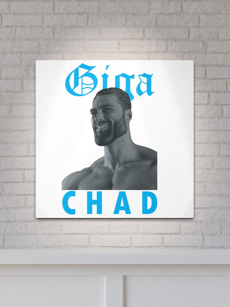 Giga Chad meme' Poster, picture, metal print, paint by Lowpoly