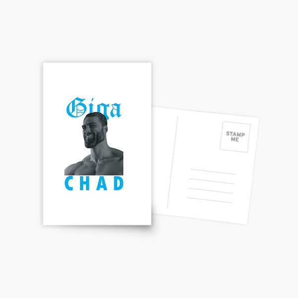 Item preview, giga chad meme designed and sold by redbubblejo.