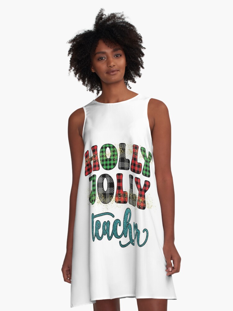 Preschool Teacher Christmas Sweatshirt, Holly Jolly Preschool Teacher