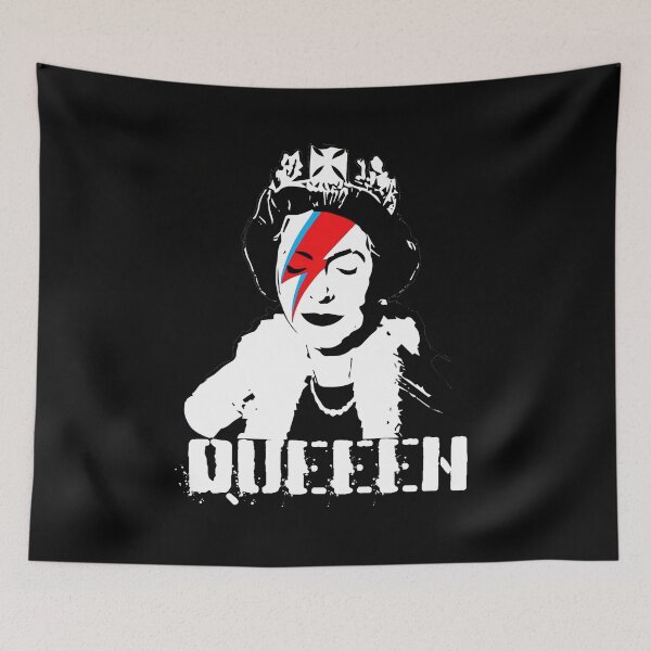 Item preview, Queen Elisabeth Ziggy Queen banksy street pop art designed and sold by DesignsbyMona.