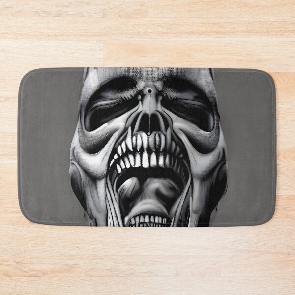 Item preview, Fantasy art painting of a biomech steampunk alien horror head designed and sold by UDDesign.