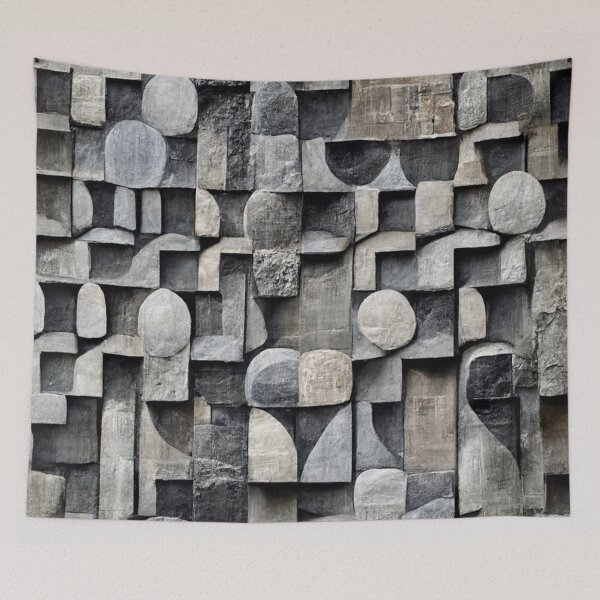 Item preview, pattern texture repeating cement wall grey black relief ston designed and sold by WeirdStation.