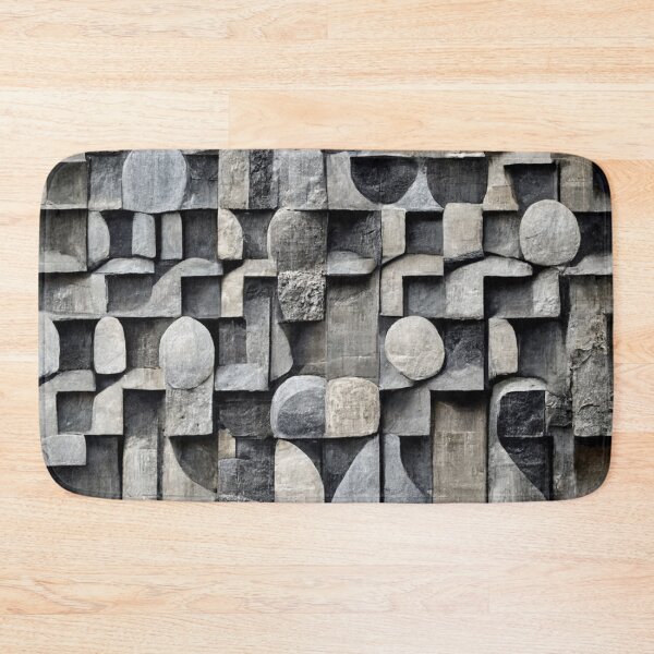 Item preview, pattern texture repeating cement wall grey black relief ston designed and sold by WeirdStation.