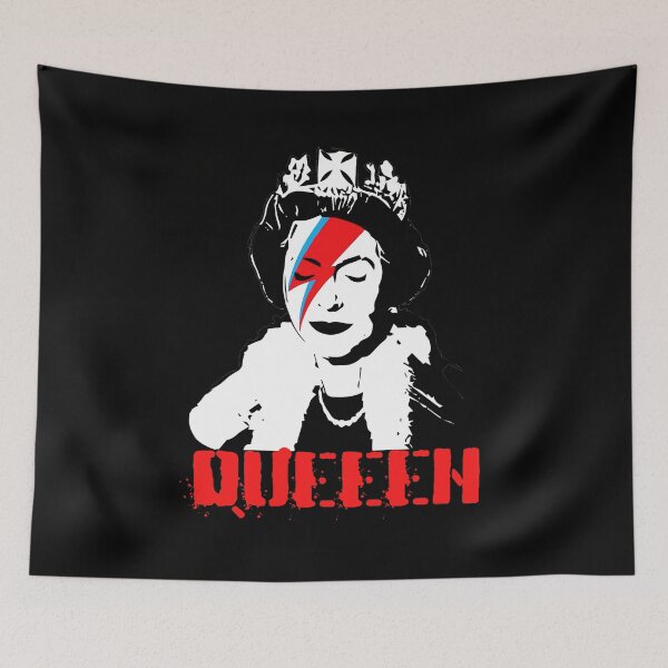 Item preview, Queen Elisabeth Ziggy Queen banksy street pop art designed and sold by DesignsbyMona.