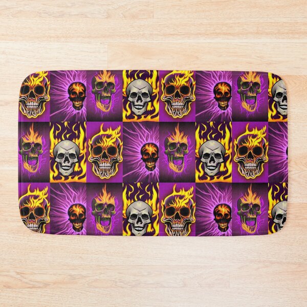 Item preview, Purple Flaring Skulls designed and sold by Riccivela.