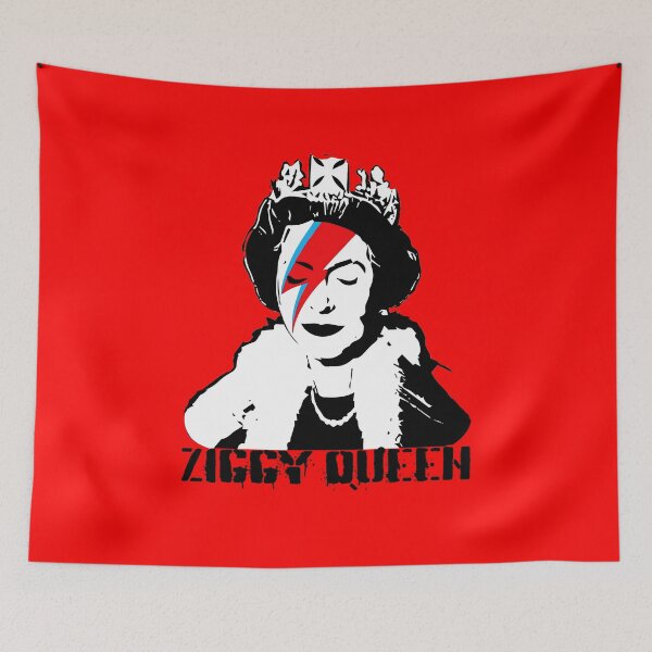 Item preview, Queen Elisabeth Ziggy Queen banksy street pop art designed and sold by DesignsbyMona.