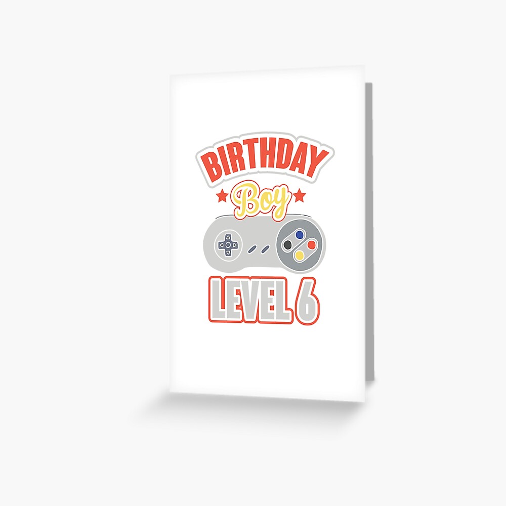 "6th Birthday Boy Gaming TShirt Kids Happy Birthday Gamers Tee