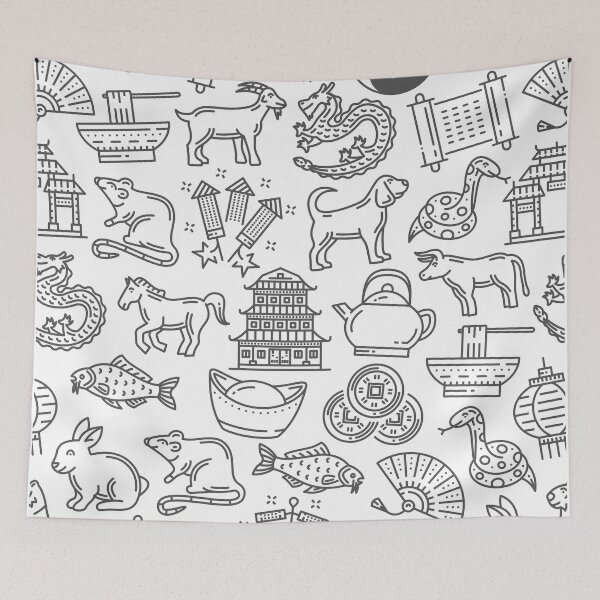 Item preview, Year of Rabbit , Chinese new year zodiac Rabbit , Chinese new year 2023 designed and sold by Bear-Graphics.
