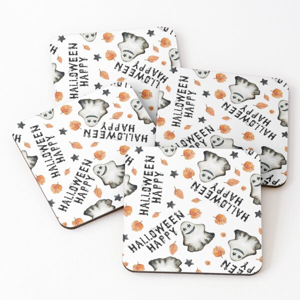 Item preview, Seamless pattern with ghost and inscription Happy Halloween. designed and sold by ketkidesign.