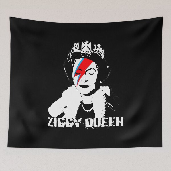 Item preview, Queen Elisabeth Ziggy Queen banksy street pop art designed and sold by DesignsbyMona.