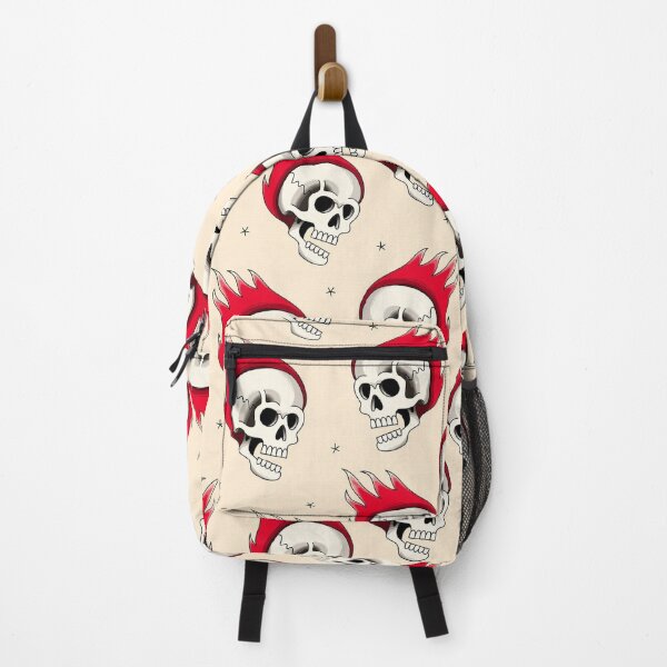 Item preview, Vector seamless pattern with cartoon flaming skull designed and sold by ketkidesign.