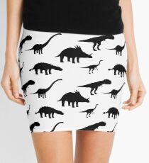 Tiled Dinosaurs Pattern Mini Skirt