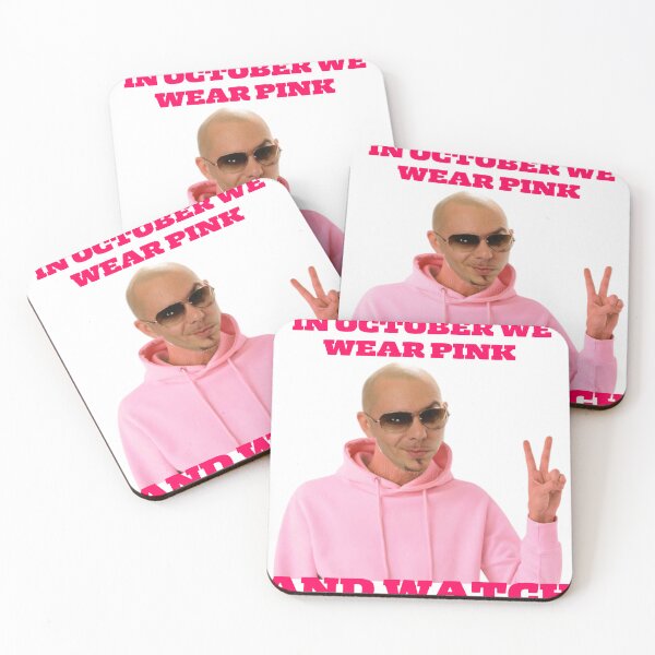 Item preview, Mr.Worldwide We Wear Pink and Watch Football Meme designed and sold by Didon  On Demand.