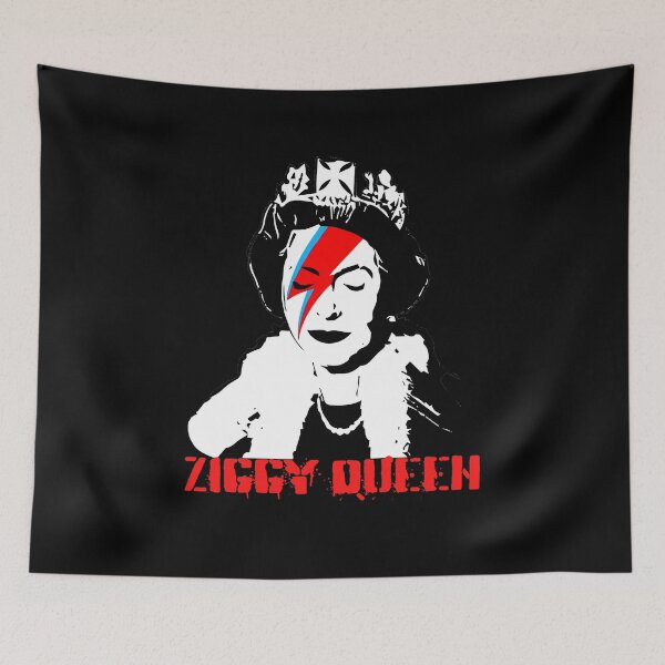 Item preview, Queen Elisabeth Ziggy Queen banksy street pop art designed and sold by DesignsbyMona.