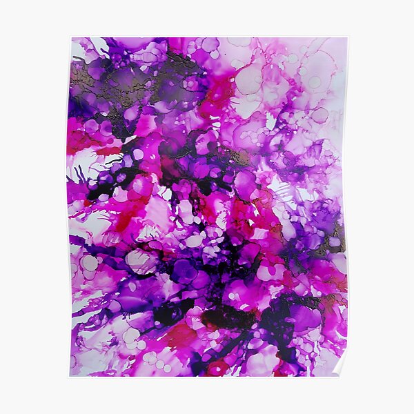 Abstract in pinks and purple Poster