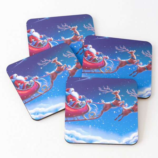 Item preview, Santa's Sleigh Flying in the Sky designed and sold by OmniaDea.