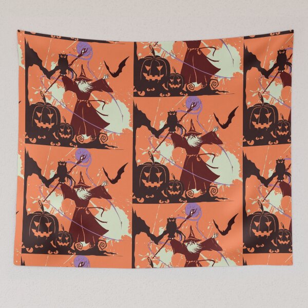 Item preview, Halloween Sage with bats and Jack O Lantern designed and sold by stan7505.