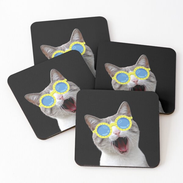 Item preview, Funny cute cat wearing glasses designed and sold by Cloofur.
