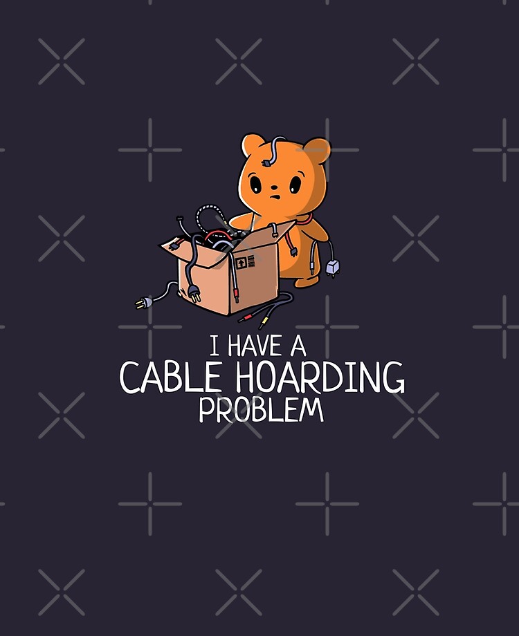 A Cable Hoarding Problem Funny Geeky Gadget Lover | iPad Case & Skin