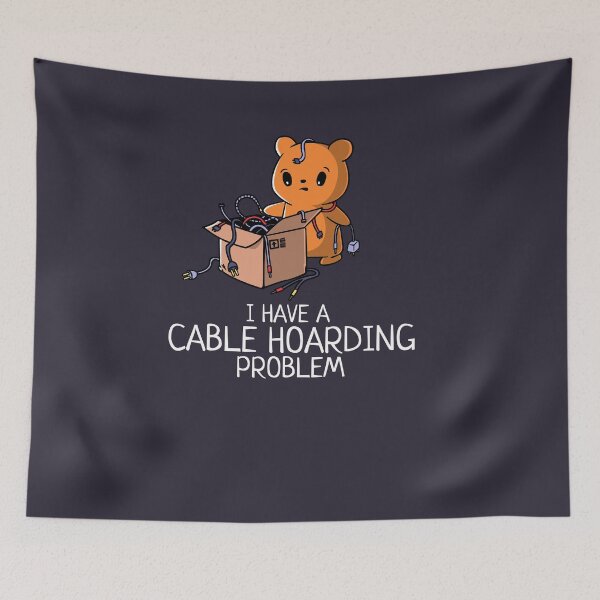 Artikelvorschau, Ein Kabelhortungsproblem Lustiger geeky Gadget-Liebhaber entworfen und verkauft von Nerd Shizzle.