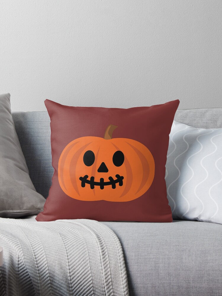 Evil Pumpkin Halloween Pillow